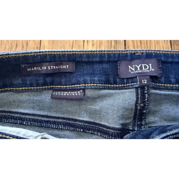 NYDJ Marilyn Crop Jeans Cuffed Medium Wash Women's size 12 - Picture 5 of 14